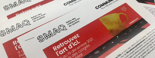 COMMUNIQU&Eacute; DE PRESSE - Diffusion imm&eacute;diate &rdquo; Retrouvez l&rsquo;art d&rsquo;ici &rdquo; du 9 au 19 d&eacute;cembre 2021 au SALON DES M&Eacute;TIERS D&rsquo;ART DU QU&Eacute;BEC (SMAQ)