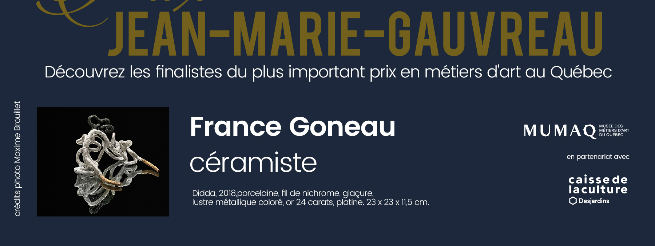 Dévoilement du lauréat du prix d’excellence en métiers d’art Jean-Marie-Gauvreau 2022